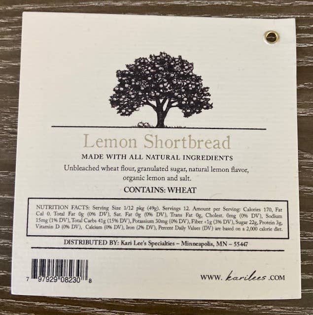 Lemon Shortbread Mix