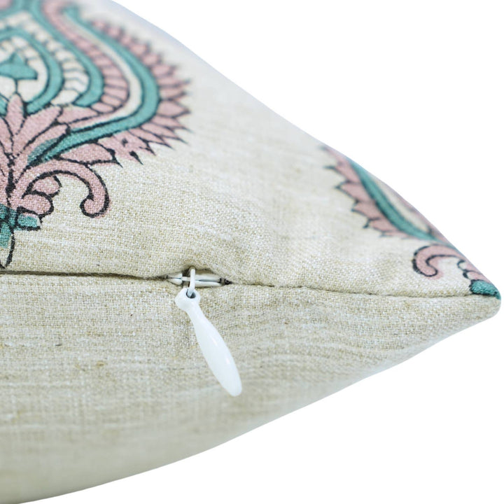 Bold Style Block Print Linen Blend Pillow, 20" x 20"