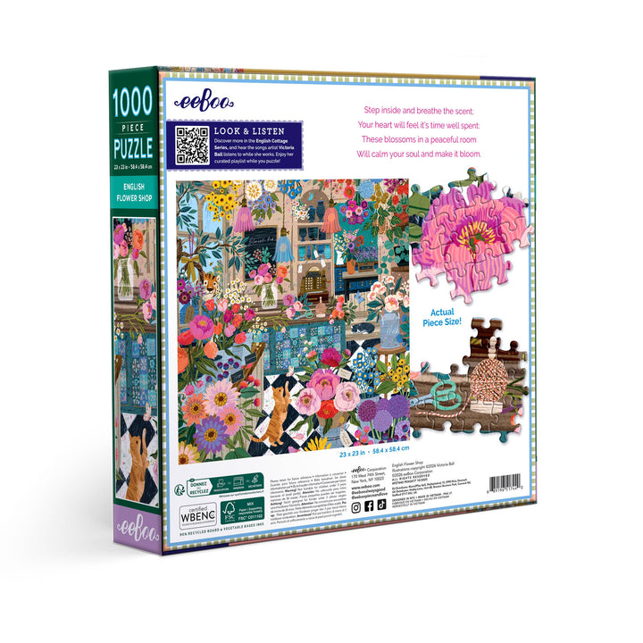 English Flower Shop Puzzle, 1000 Pieces