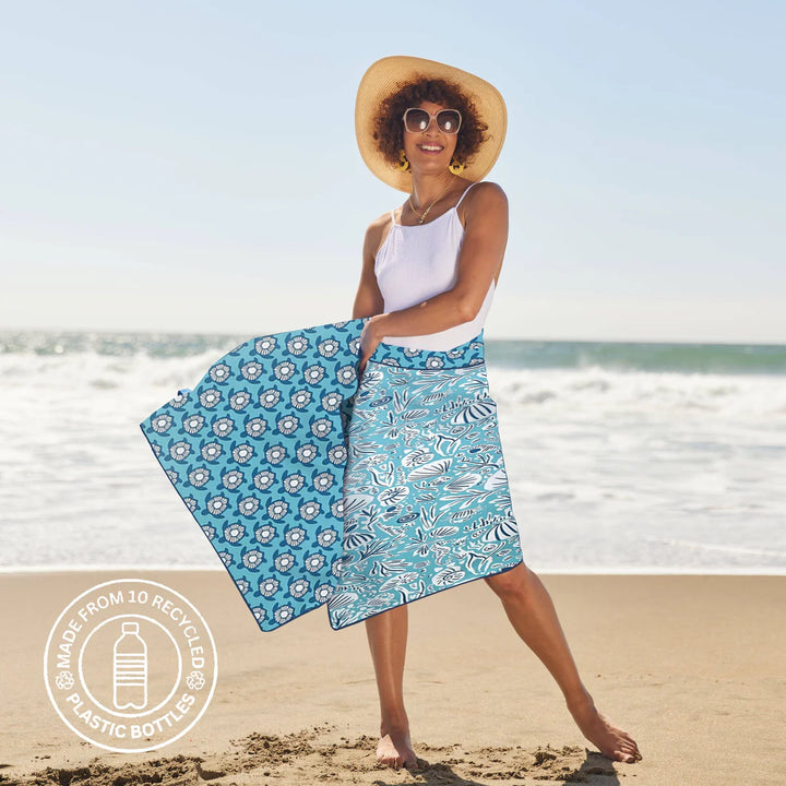 Turtles Reversible Beach Towel