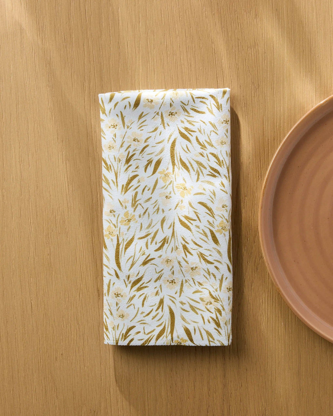 Yellow Floral Dinner Napkin Set
