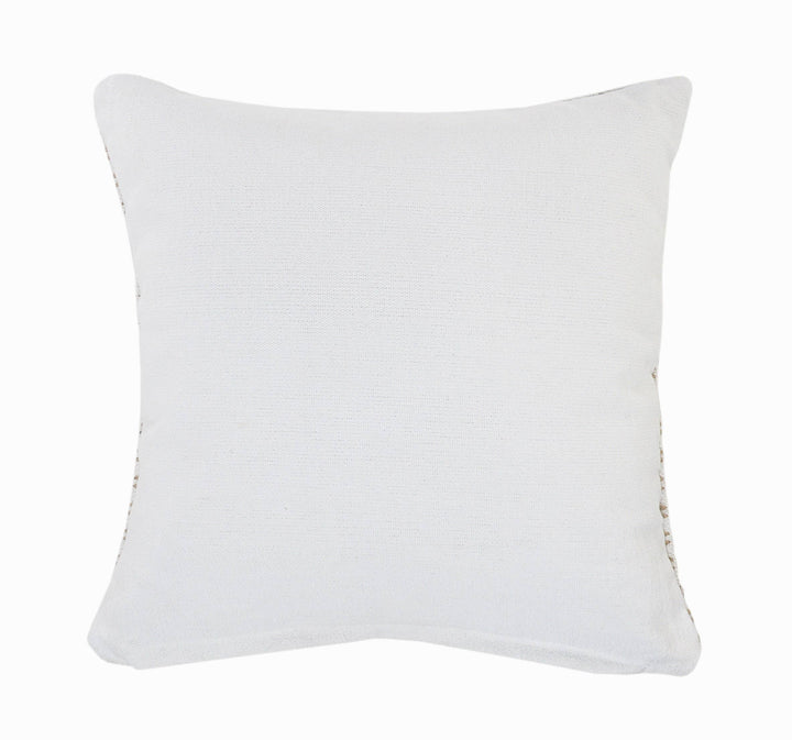 Ivory and Jute Interwoven Pillow, 20" x 20"