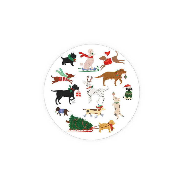 12 Dogs of Christmas Coasters, Set Of 4