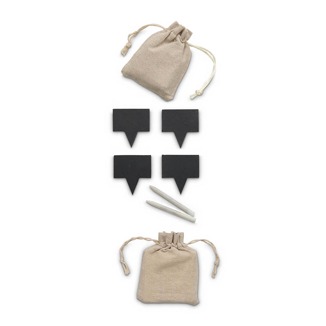 Natural Slate Cheese Markers Set