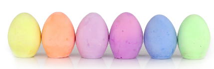 Neon Chalk Eggs, Set Of 6