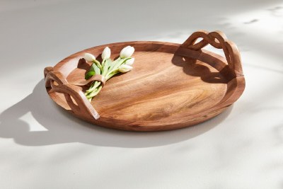 Mud Pie Twisted Handle Tray - Thumbnail 5