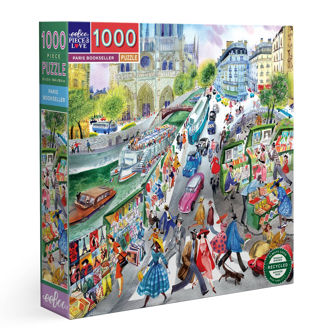 Paris Bookseller Square Puzzle, 1000 Pieces