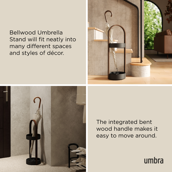 White & Natural Bellwood Umbrella Stand