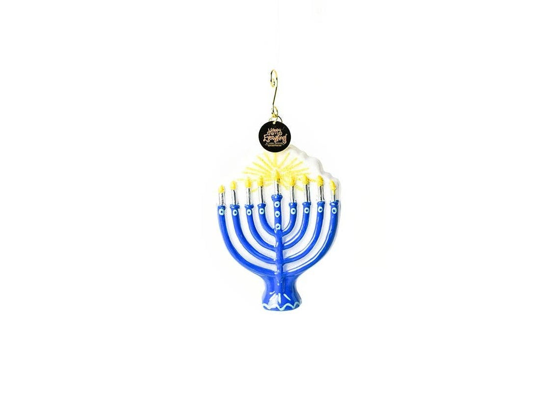 Menorah Glass Ornament