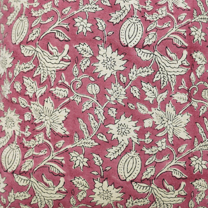 Hand Block Print Linen Blend Pillow, 20" x 20"