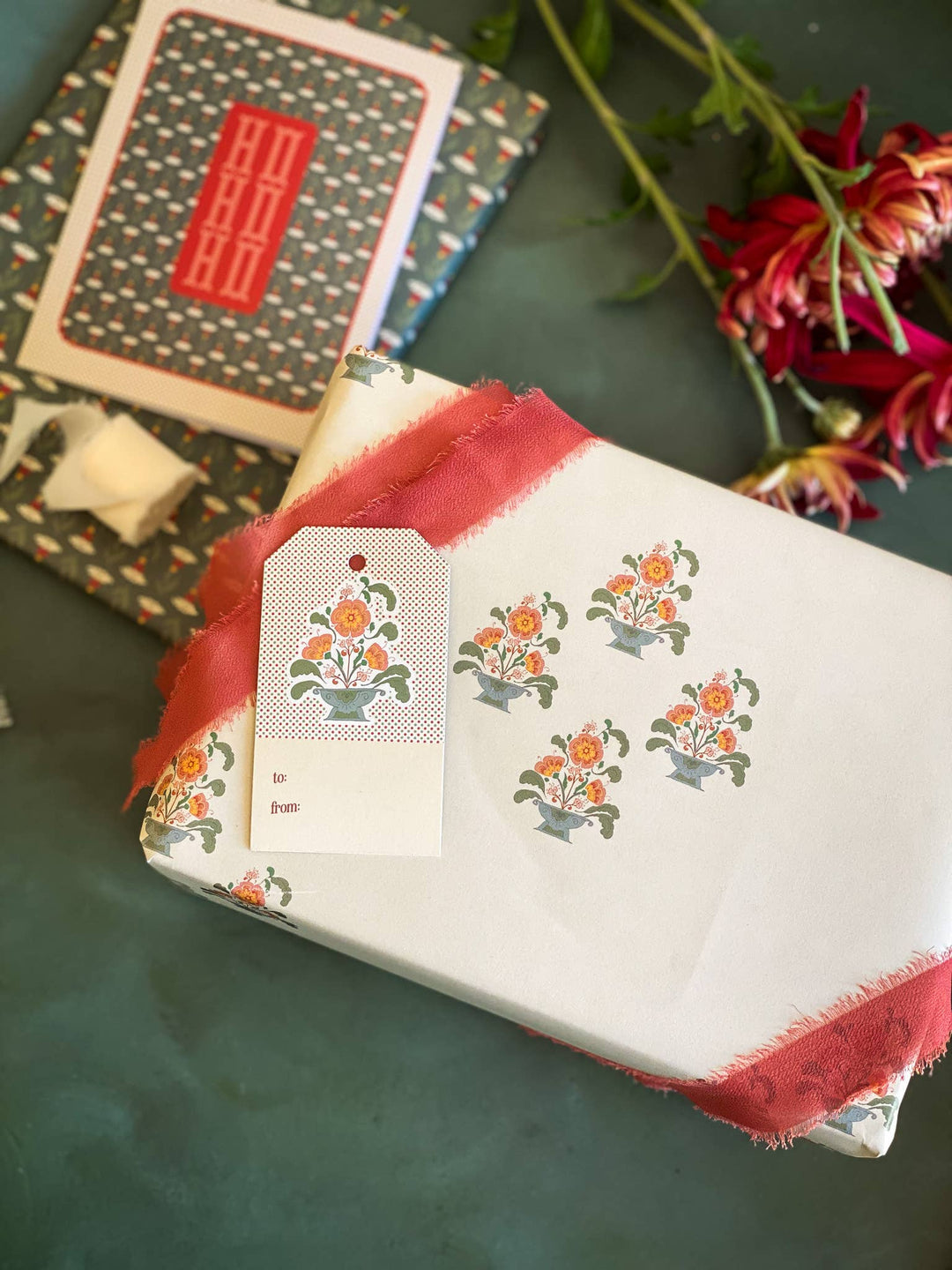 Florentine Bouquet Double Sided Gift Wrap Sheets | Roll Of 3 Sheets