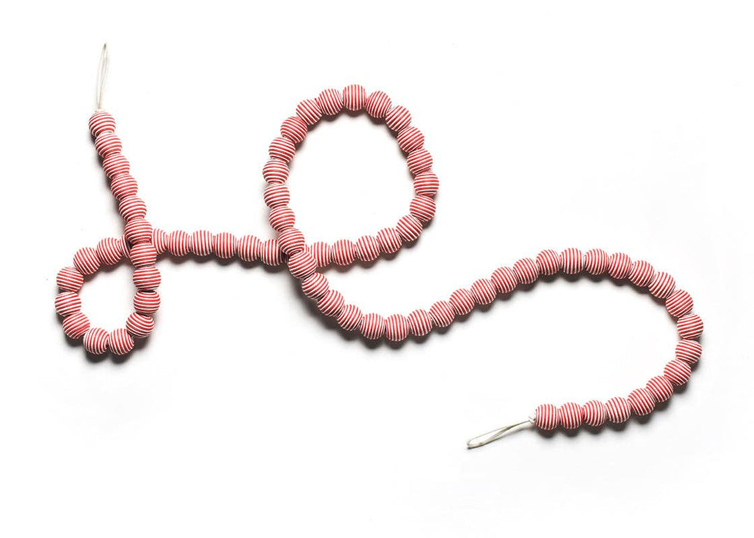 Red Stripe Sphere Garland