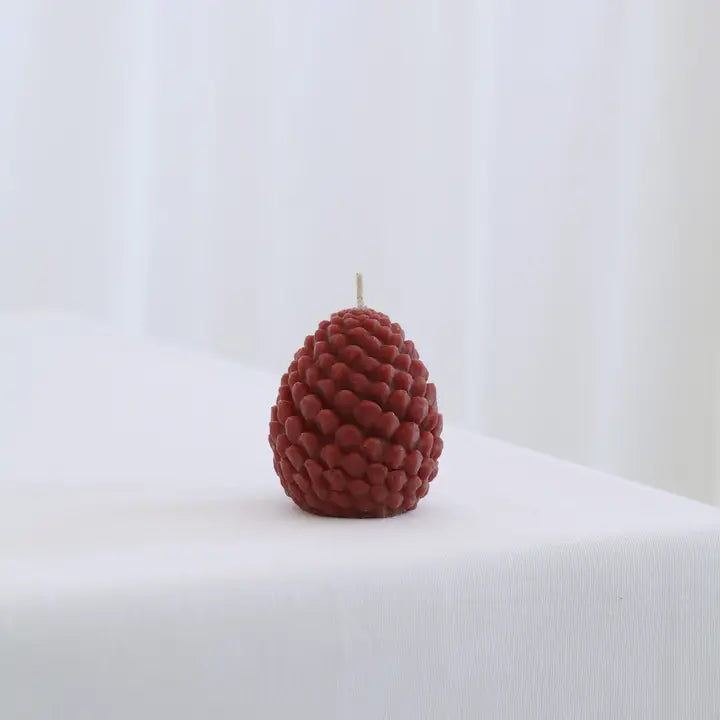 Sculpted Beeswax Pine Cone
