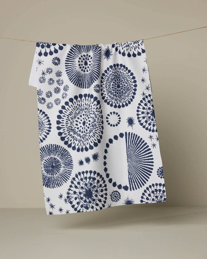 Freedom Sparks Tea Towel: Blue
