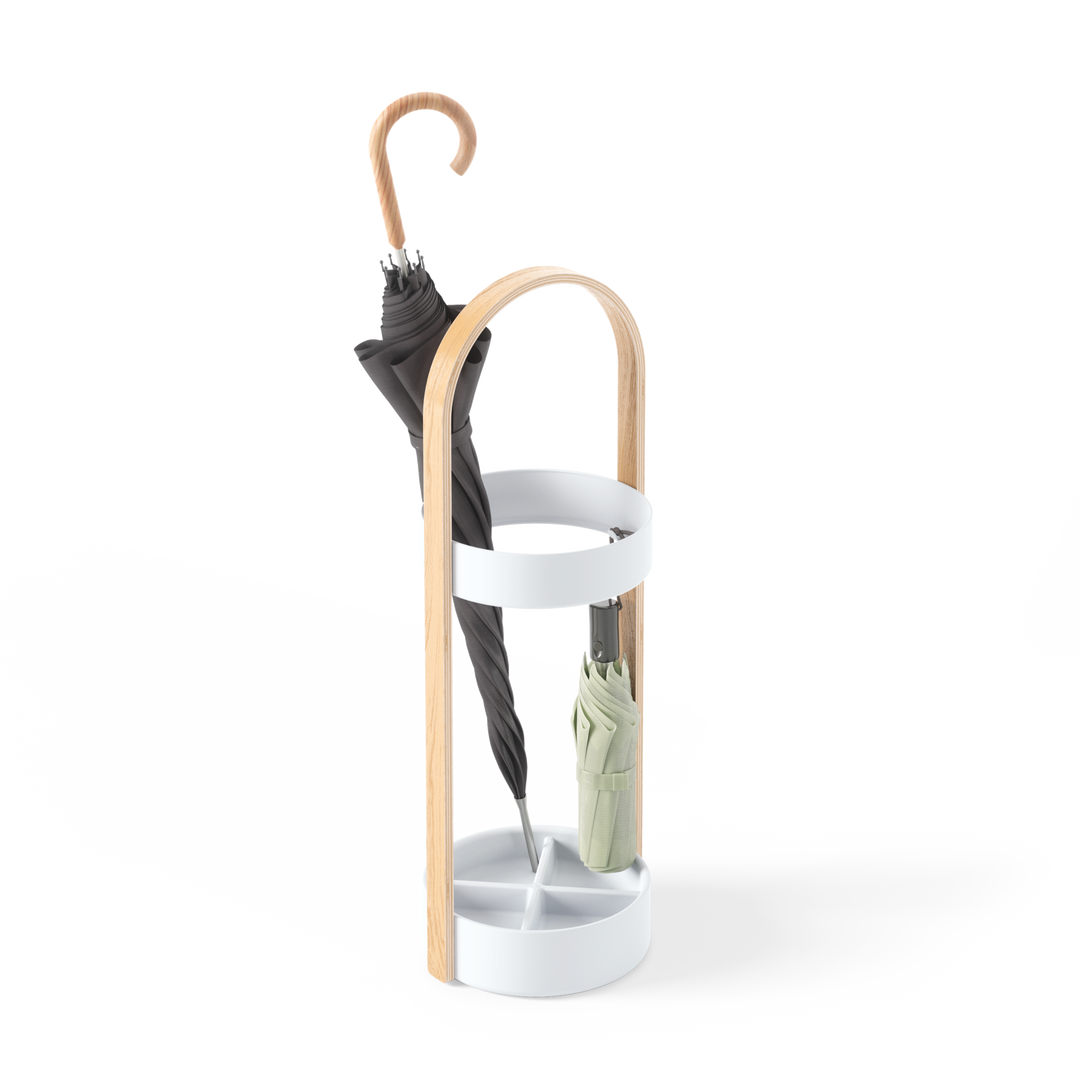 White & Natural Bellwood Umbrella Stand