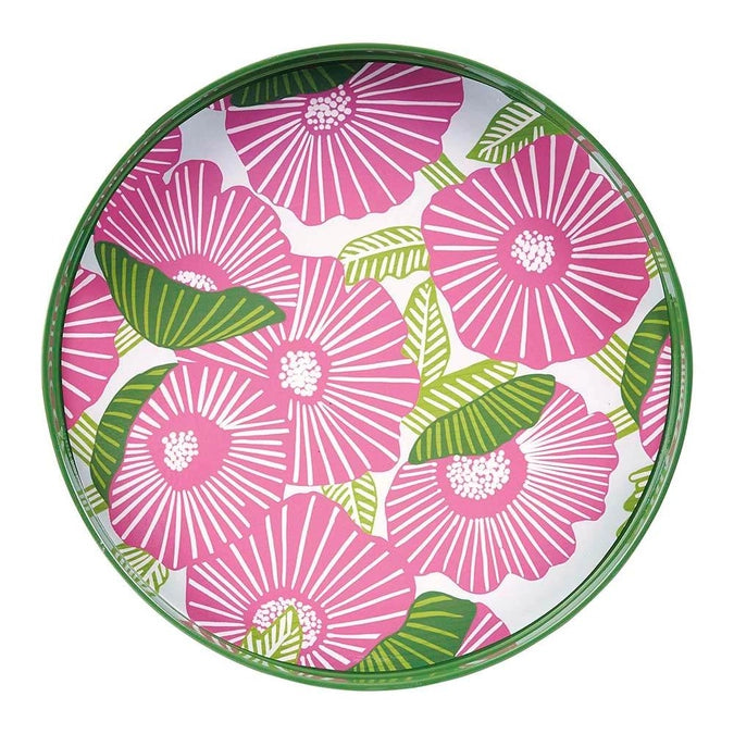 Poppy Papaver 15" Round Tray