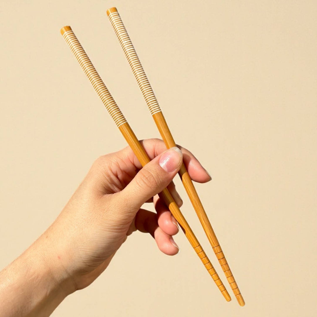 Blue Bamboo Chopsticks, Set Of 2