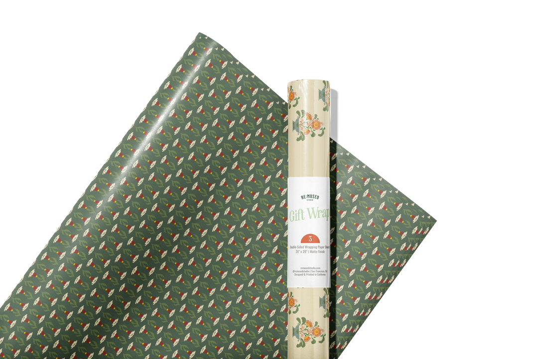 Florentine Bouquet Double Sided Gift Wrap Sheets | Roll Of 3 Sheets