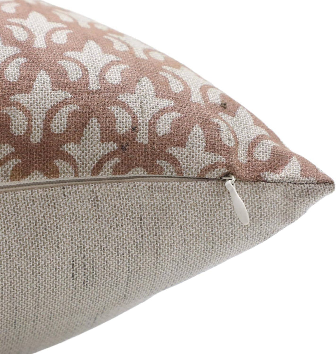 Crafted Print Linen Blend Pillow, 22" x 22"