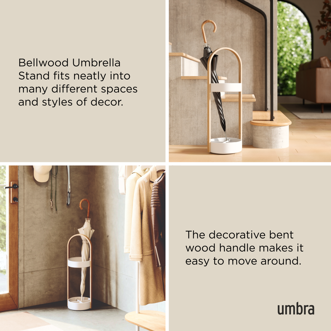 White & Natural Bellwood Umbrella Stand
