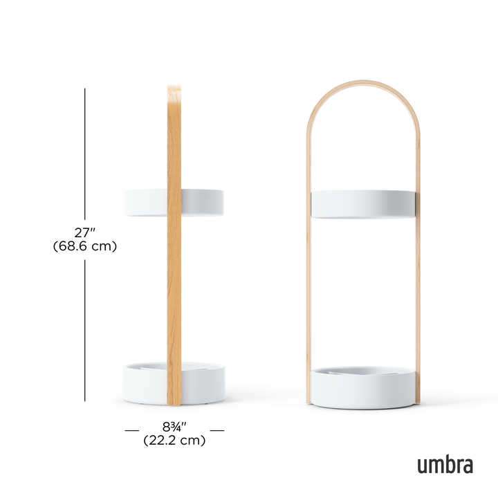 White & Natural Bellwood Umbrella Stand