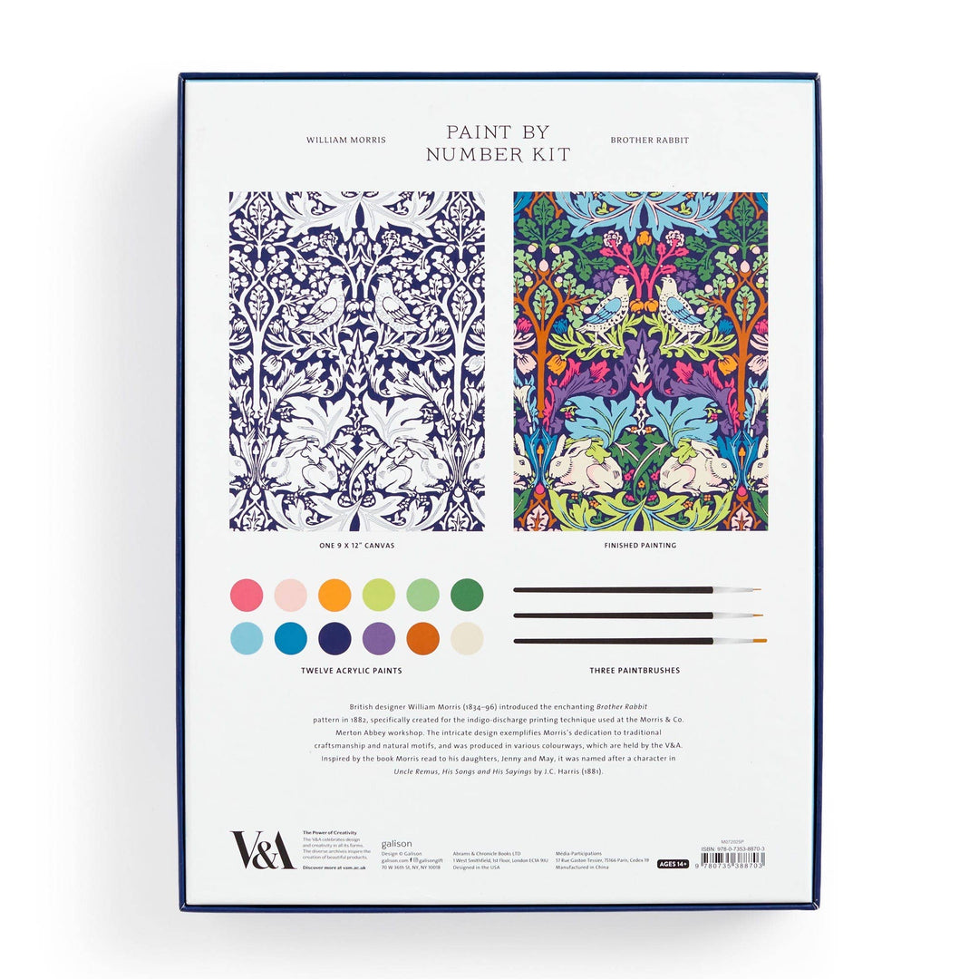 William Morris Brother Rabbit 9" x 12" Paint By Number Kit