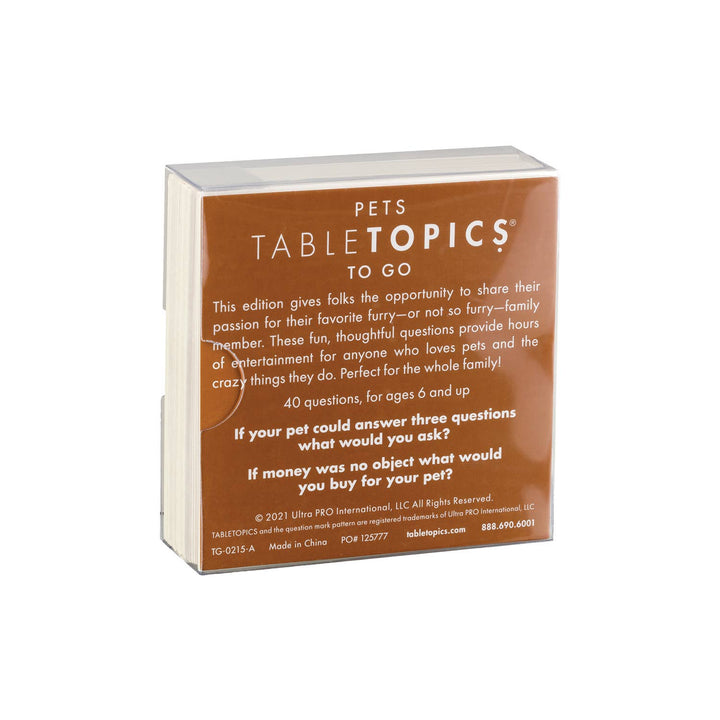 Tabletopics Pets | Conversation Starters for Pet Lovers