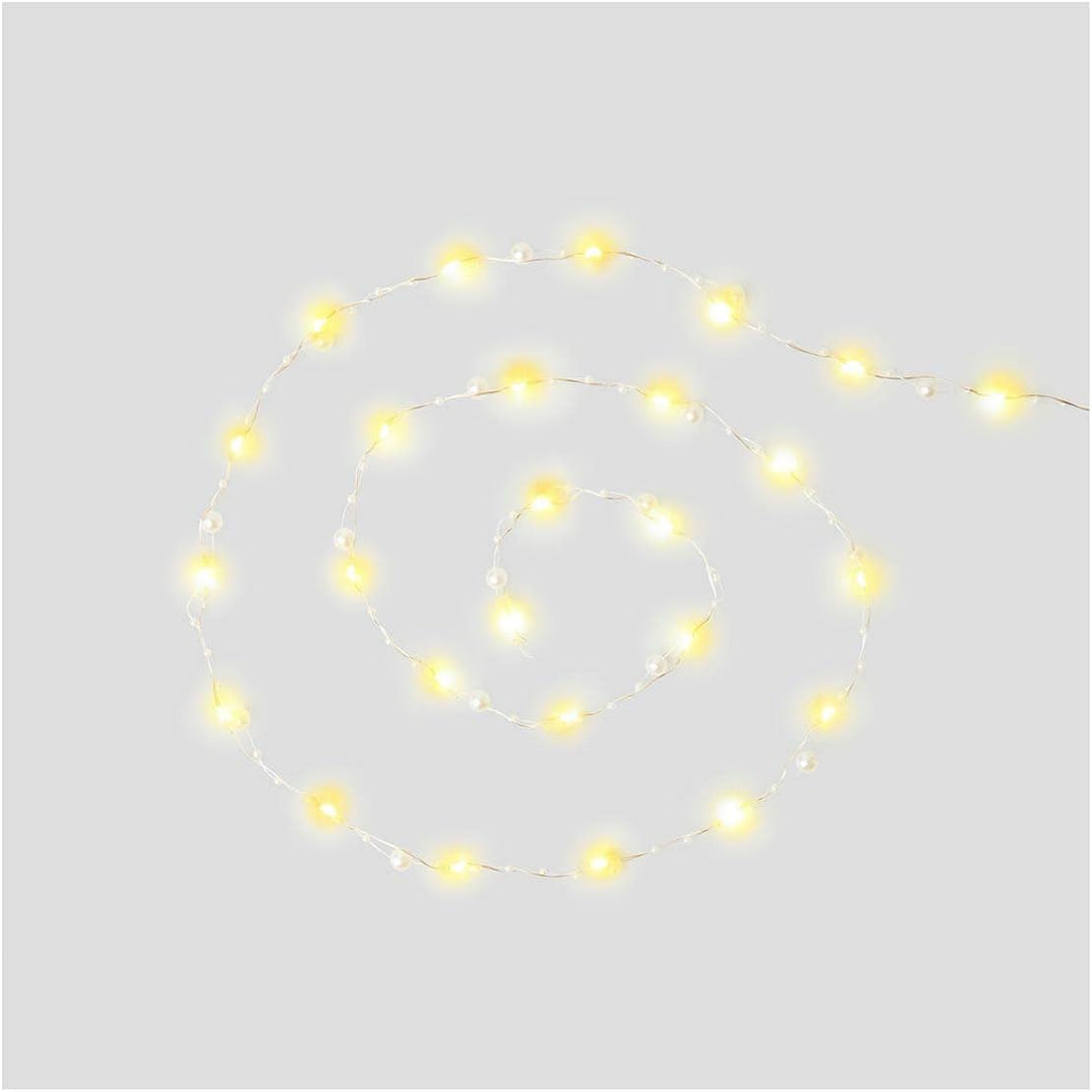 White Bead LED String Lights