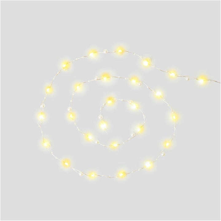 White Bead LED String Lights