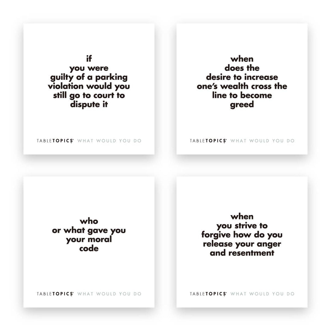 TableTopics What Would You Do | Conversation Starter Cards