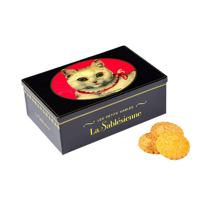 French Shortbread Cookies In Red Floral Celebration Tin, Assortment of 3