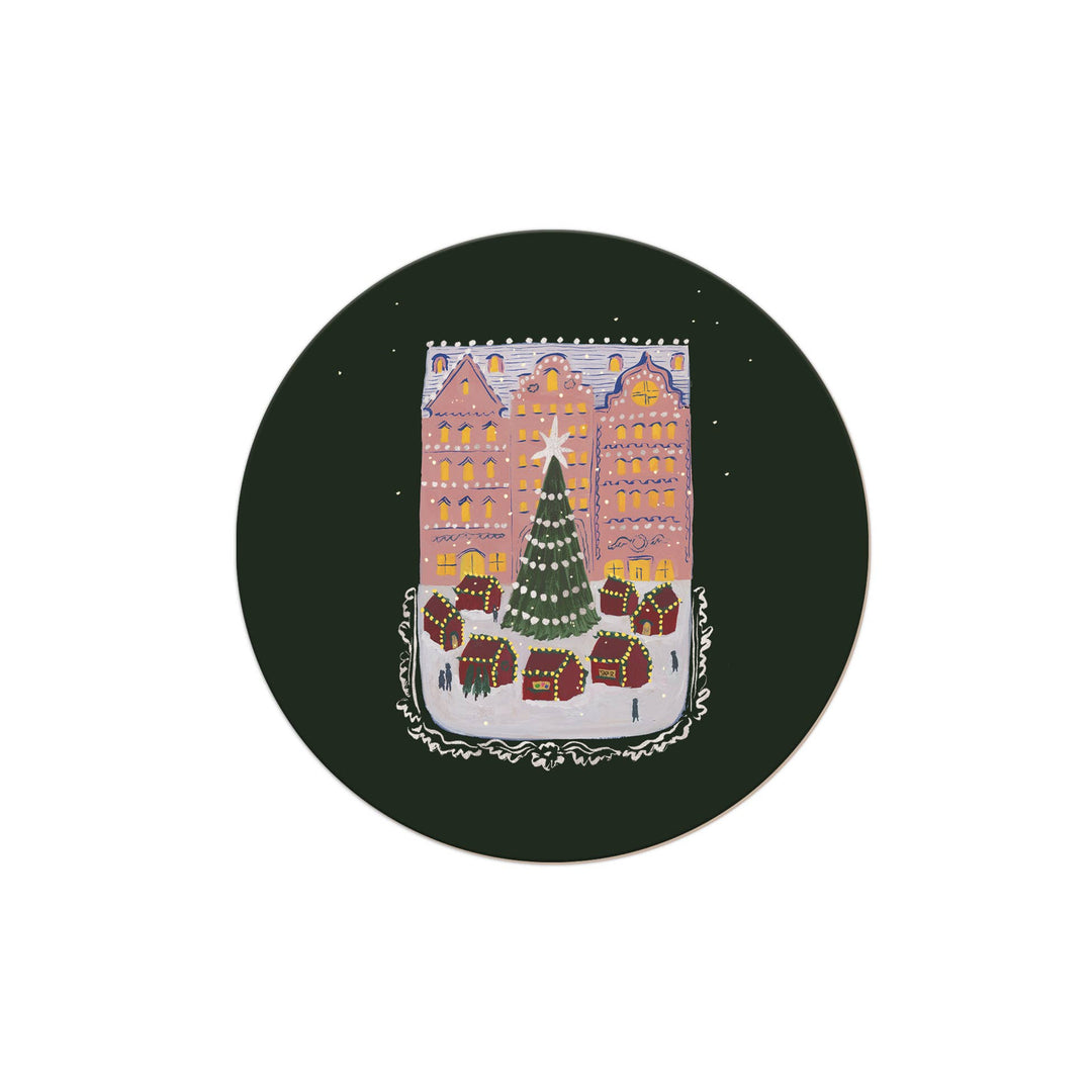 Holidays at the Plaza Coasters, Set Of 4