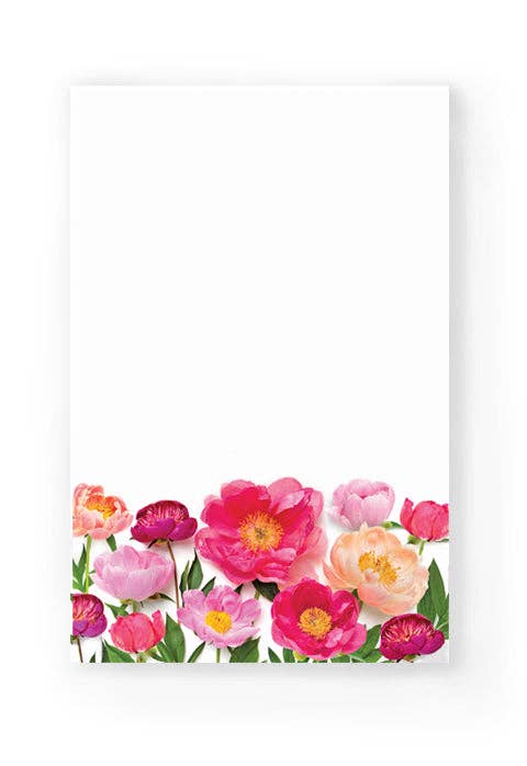 Peony Floral Large Notepad