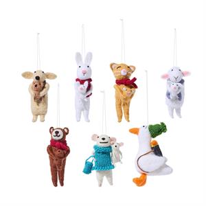 Hand-Crafted Felt Animal Ornament