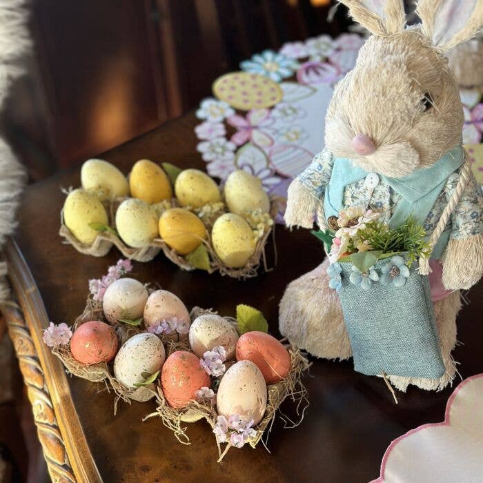 Pink & Gold Easter Eggs, Set Of 8