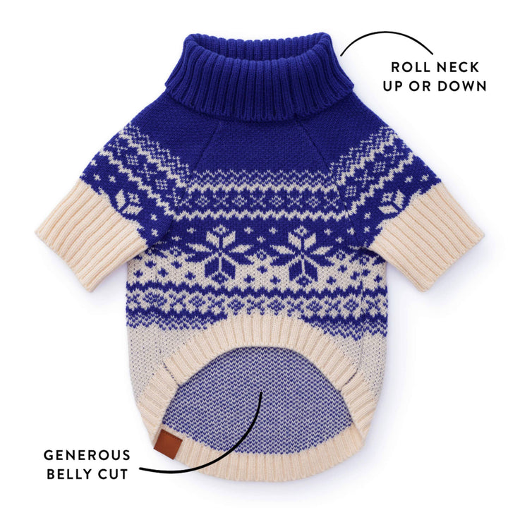 Snow Day Dog Sweater, L