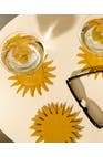 Merino Wool Sunburst Coasters, Set Of 4