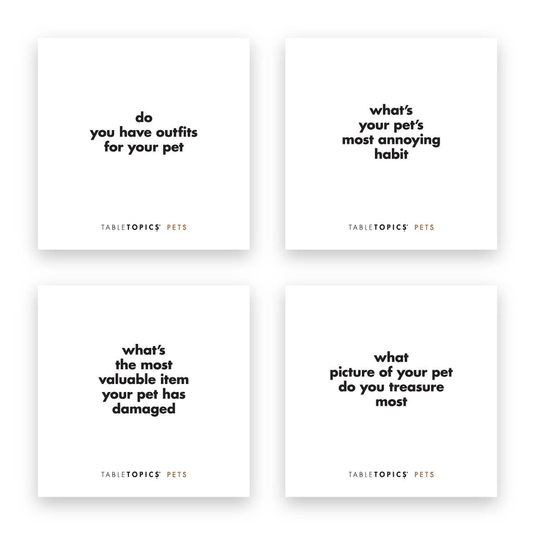 Tabletopics Pets | Conversation Starters for Pet Lovers