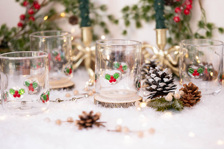 Holly Leaf Icon Glass