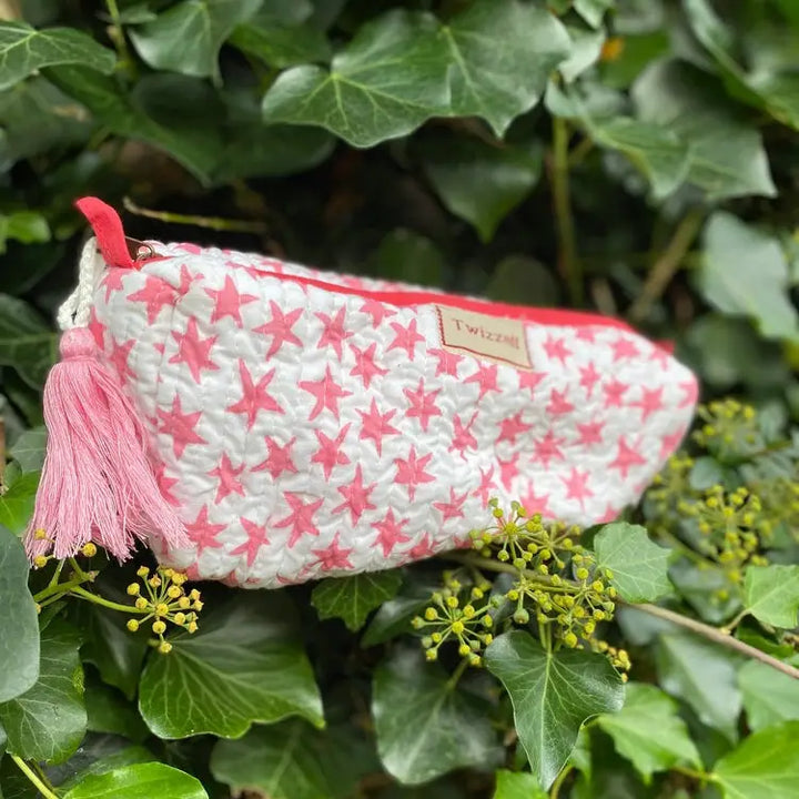 Pink Star Pencil Bag