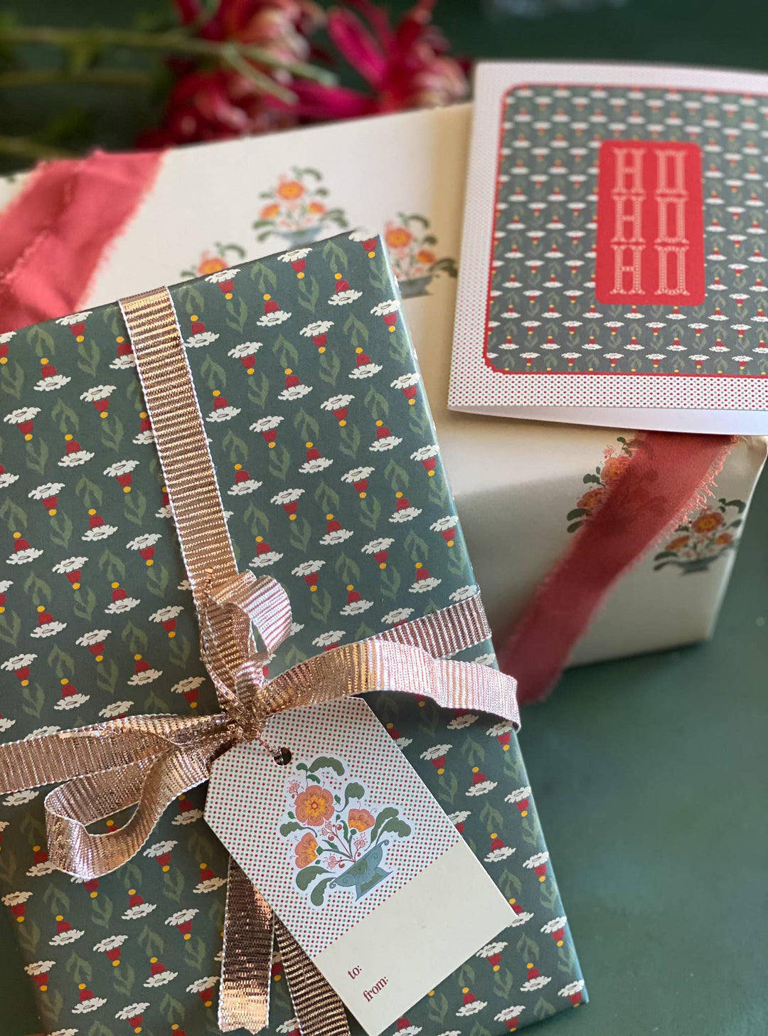 Florentine Bouquet Double Sided Gift Wrap Sheets | Roll Of 3 Sheets