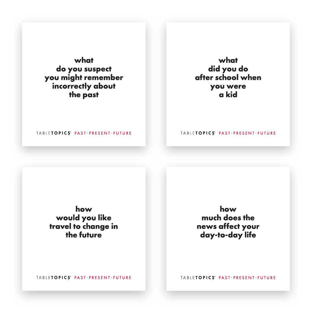 TableTopics Past Present Future | Conversation Starter Cards