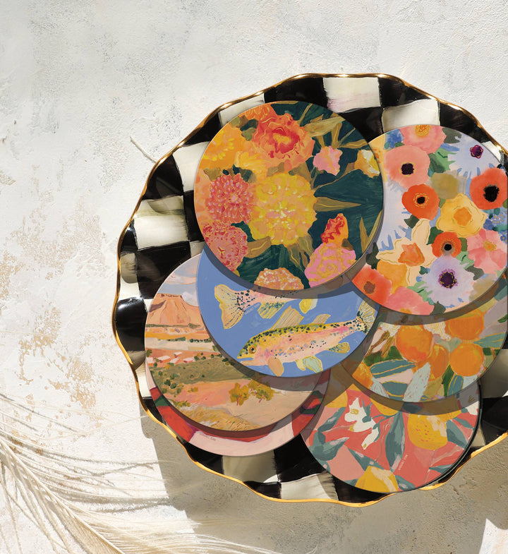 Marigolds Coasters, Set Of 4