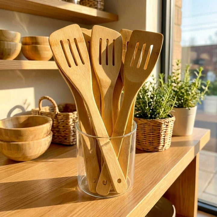 Bamboo Kitchen Slotted Spatula