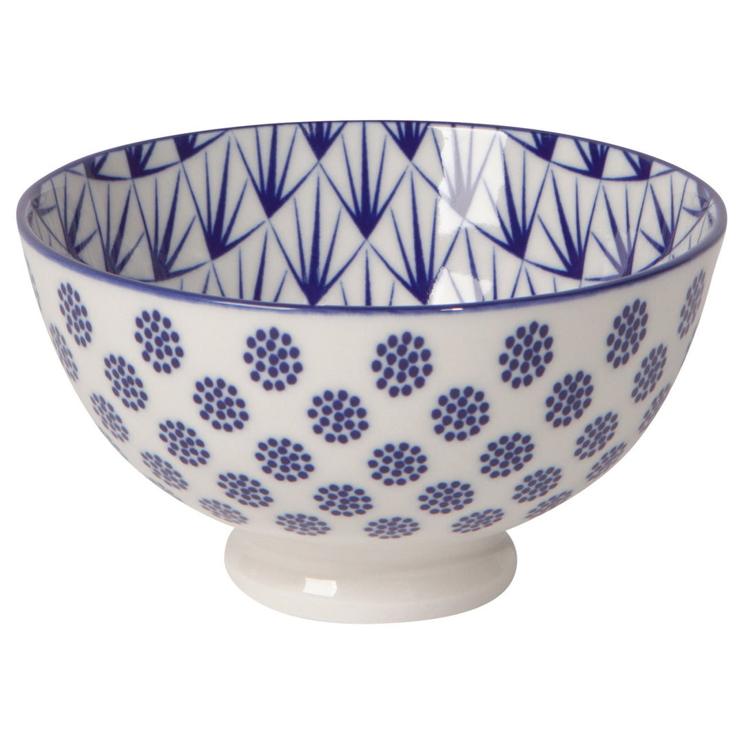 Blue Dots Stamped Bowl, 4"