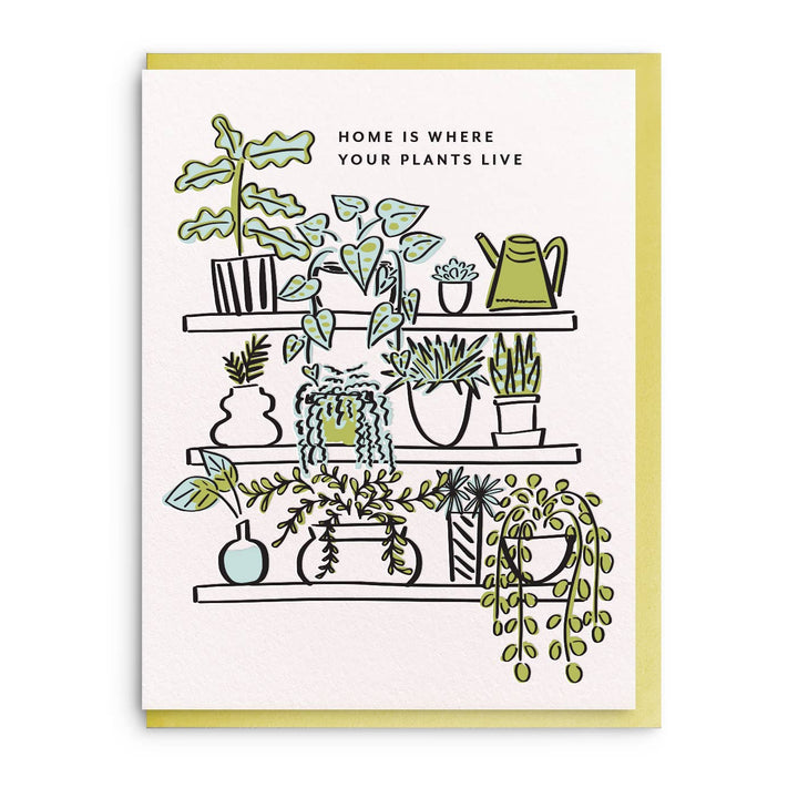Home Plants Greeting Card