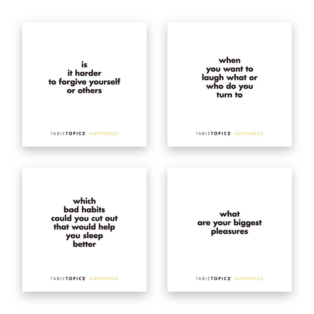 TableTopics Happiness | Conversation Starter Question Cards