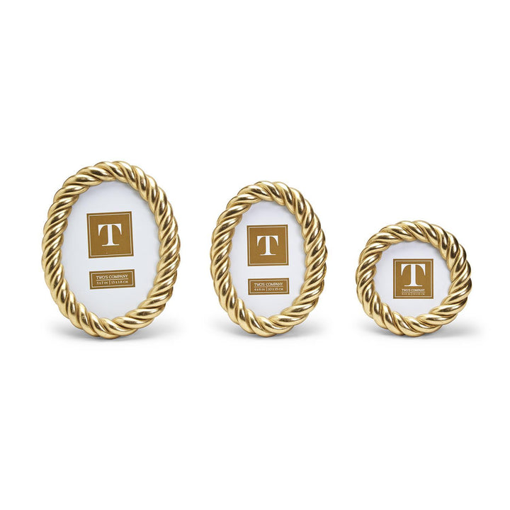 Gilded Rope Gold Finish Frame