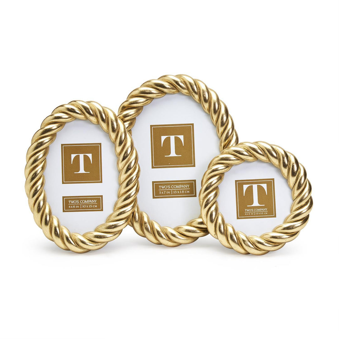 Gilded Rope Gold Finish Frame