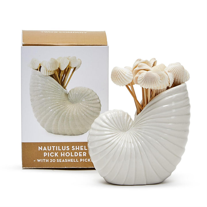 Nautilus Seashell Picks In Gift Box, Set Of 20
